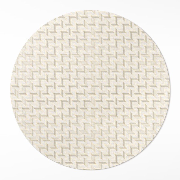 Kerek vinil szőnyeg Finom parketta minimalista halszálkás