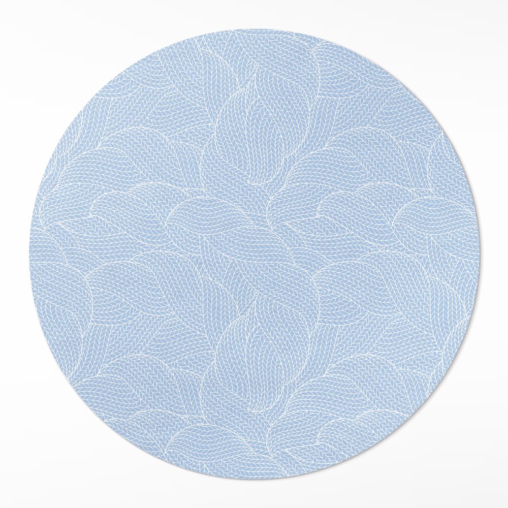 Kerek pvc szőnyeg Minimalista levelek divatos minta