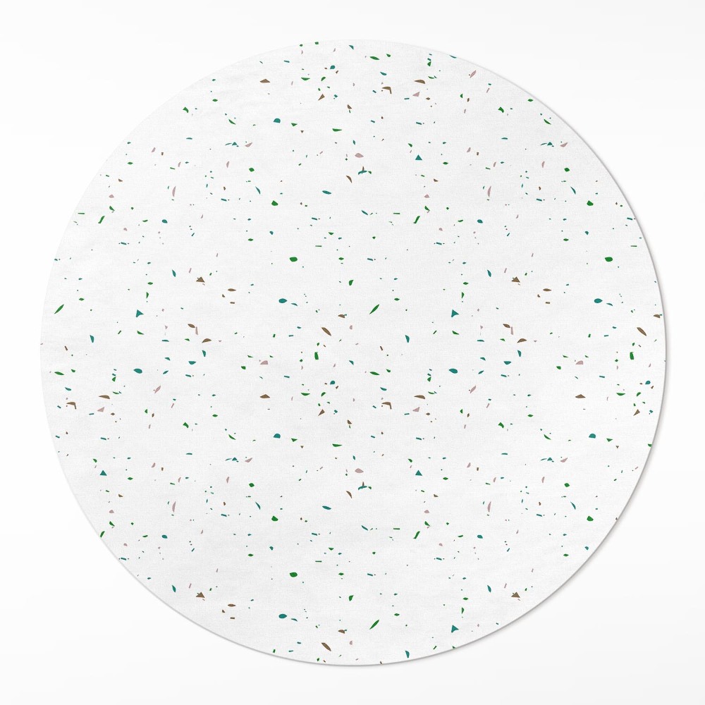 Kerek vinil szőnyeg Finom könnyű kőedény dekoratív kő