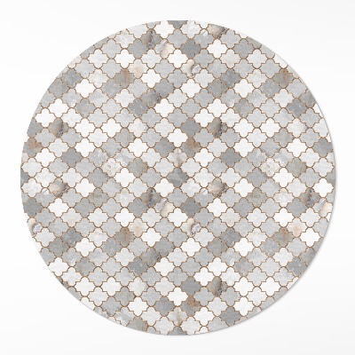 Kerek vinil szőnyeg Divatos kő mozaik stílusos csempe