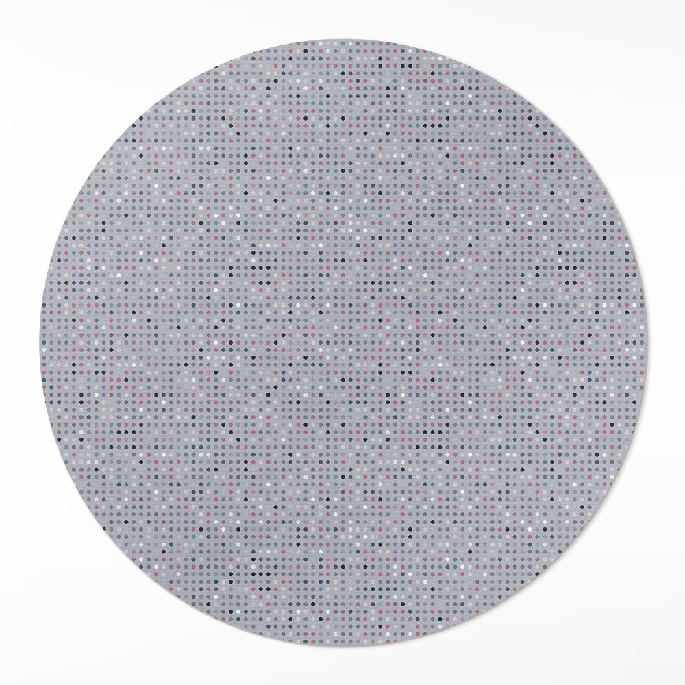 Kerek pvc szőnyeg Színes pöttyök retro részletek