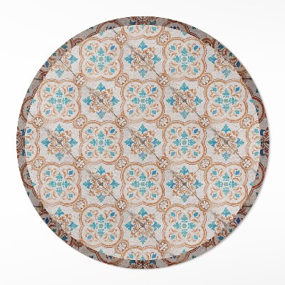 Kerek műanyag szőnyeg Antik design gyönyörű mozaik