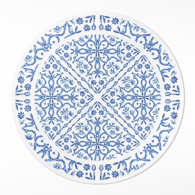 Kerek vinil szőnyeg Dekoratív csempe növényi díszek