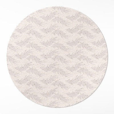 Kerek vinil szőnyeg Finom levelek tompa színekben