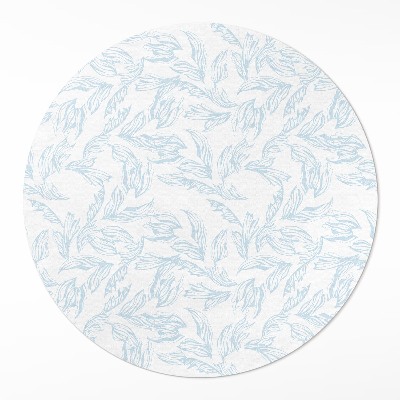 Kerek pvc szőnyeg Elegáns vintage levelek vázlata