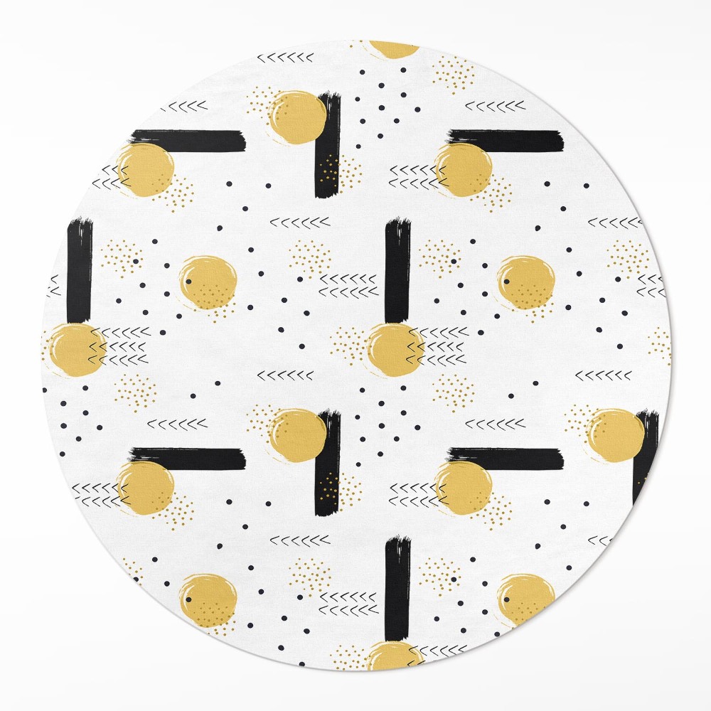 Kerek pvc szőnyeg Absztrakt formák szabályos minta