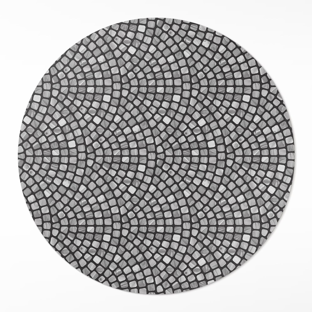 Kerek vinil szőnyeg Kő design finom mozaik