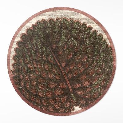 Kerek műanyag szőnyeg Művészi levél