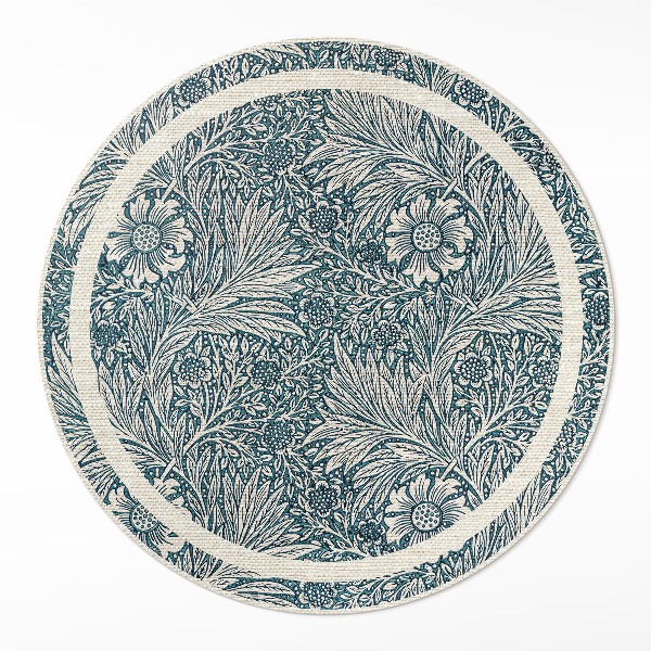 Kerek műanyag szőnyeg Virágok William Morris