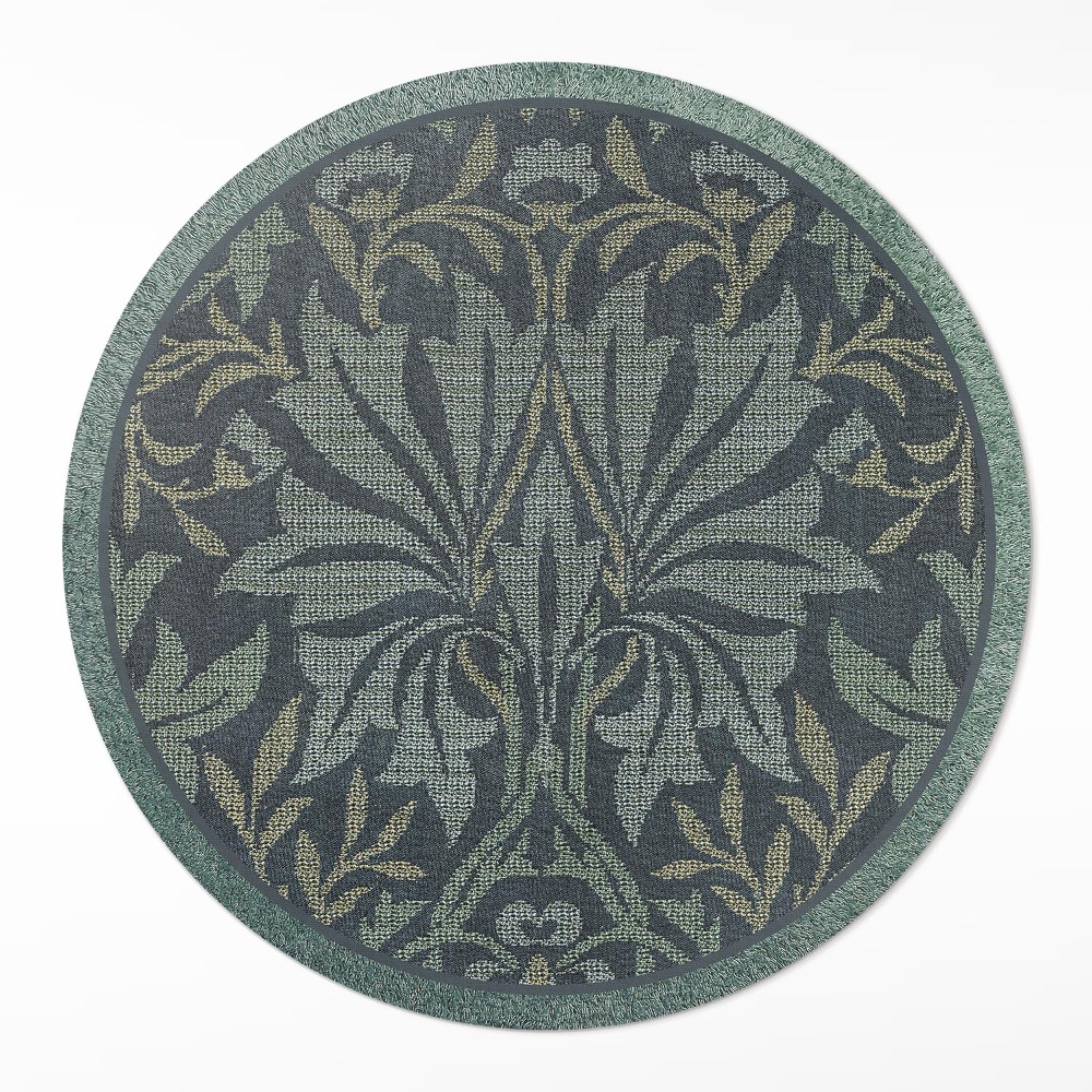 Kerek pvc szőnyeg Növényi és virágos díszek