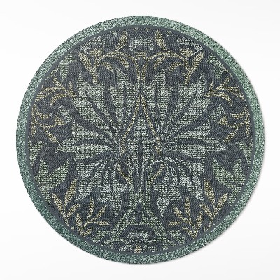 Kerek pvc szőnyeg Növényi és virágos díszek