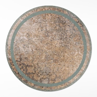 Kerek műanyag szőnyeg Kifakult dekoratív vintage minta