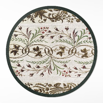 Kerek pvc szőnyeg Dekoratív növényi díszek