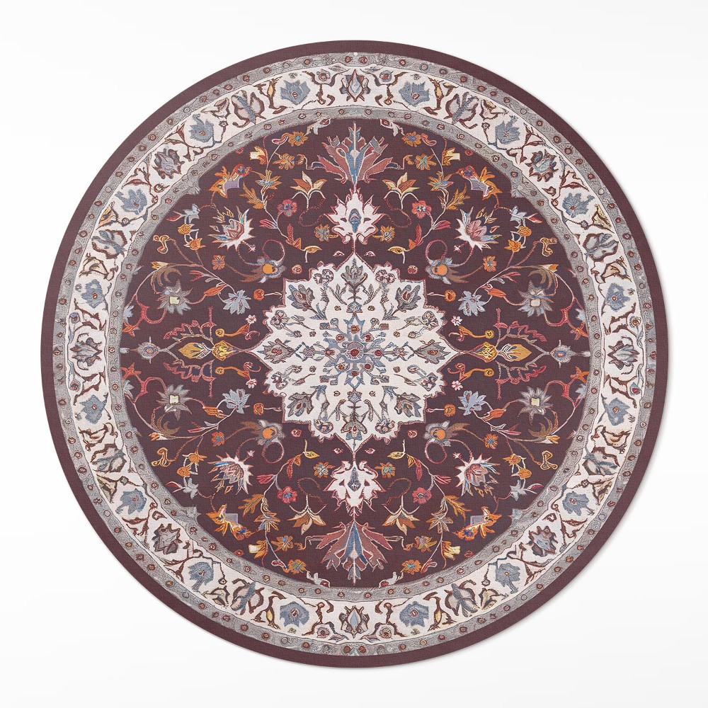 Kerek vinil szőnyeg Vintage dekoratív minta