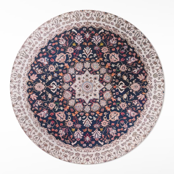 Kerek műanyag szőnyeg Vintage dekoratív mandala minta régi stílusban