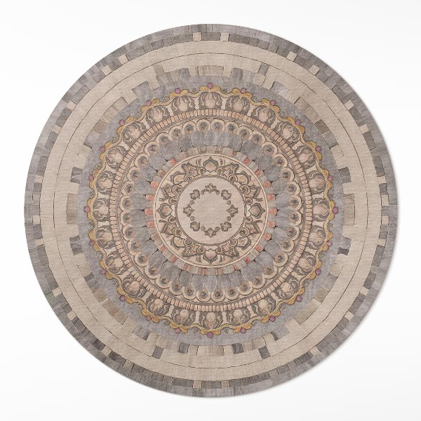 Kerek műanyag szőnyeg Ornament w stylu starej kamiennej mozaiki