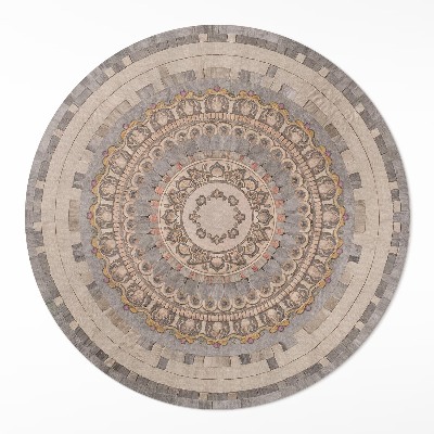 Kerek műanyag szőnyeg Ornament w stylu starej kamiennej mozaiki