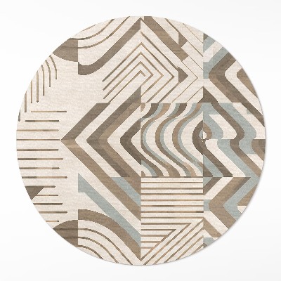 Kerek pvc szőnyeg Nieregularne linie i kształty abstrakcja