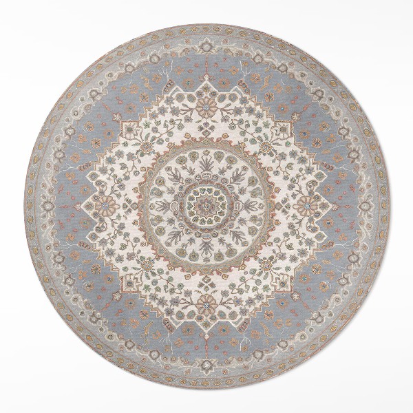 Kerek vinil szőnyeg Delikatny ornament roślinny mandala vintage