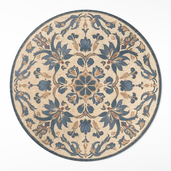 Kerek pvc szőnyeg Ornament w stylu rokoko mandala vintage