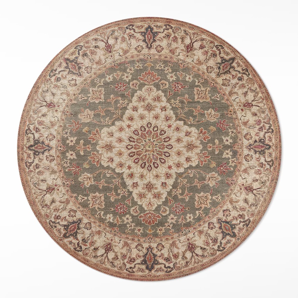 Kerek vinil szőnyeg Perskie motywy pełne bogactwa