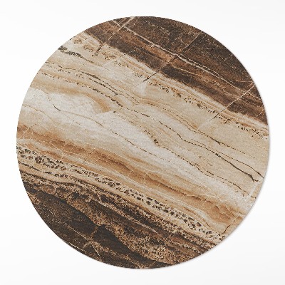 Kerek pvc szőnyeg Brązowy kamień szlachetny