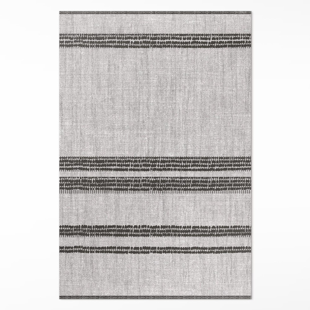 Pvc szőnyeg Szürke boho vonalak imitált szövetben