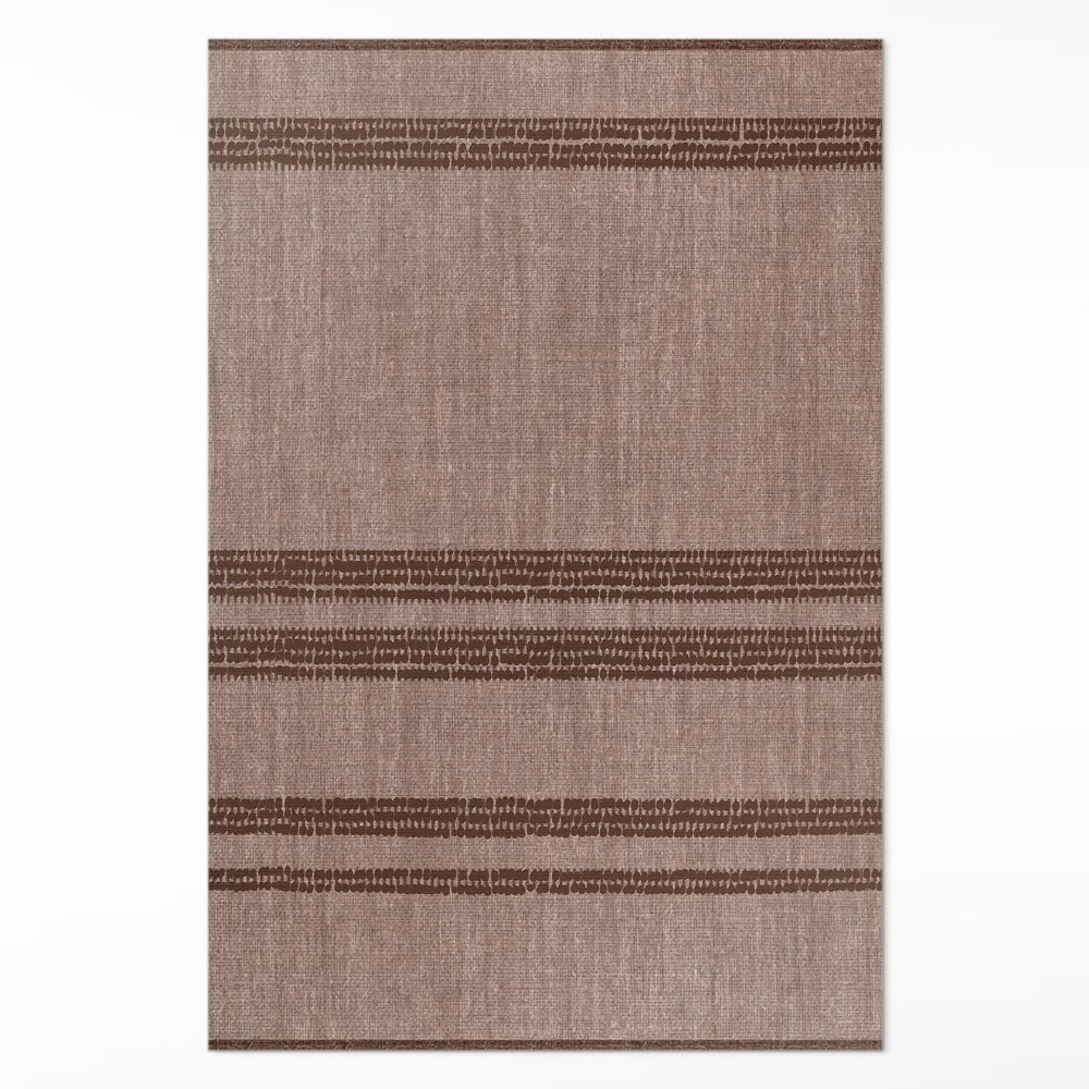 Pvc futószőnyeg Barna boho vonalak imitált szövetben