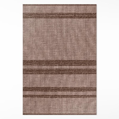 Pvc futószőnyeg Barna boho vonalak imitált szövetben