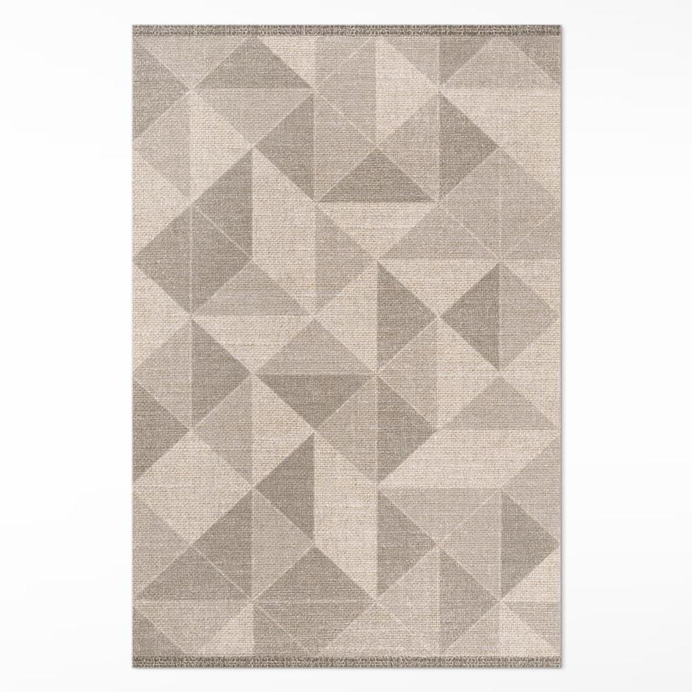 Pvc futószőnyeg Háromszögek és négyzetek textilutánzat