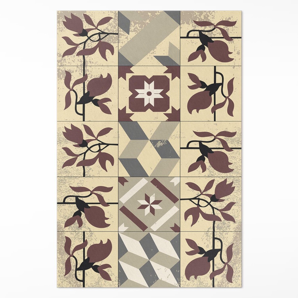 Pvc szőnyeg Magnolia csempe mintás mozaik