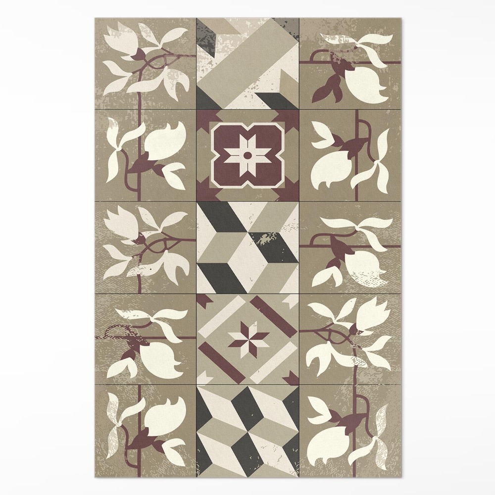 Pvc futószőnyeg Magnolia csempe dekoratív mozaik