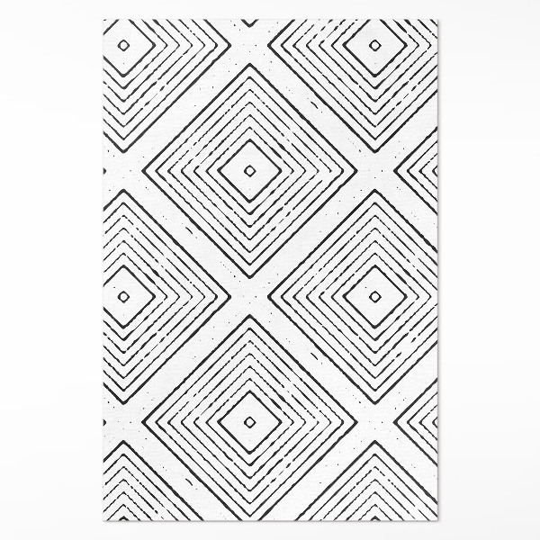 Pvc futószőnyeg Szabályos négyzetek boho minta