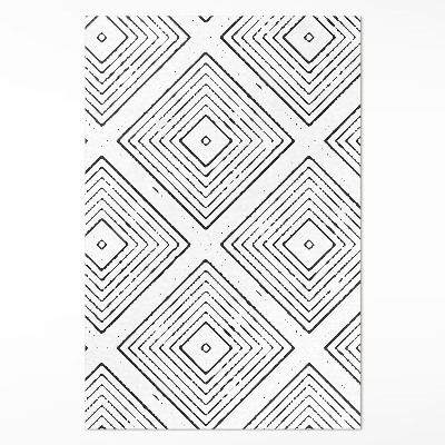 Pvc futószőnyeg Szabályos négyzetek boho minta