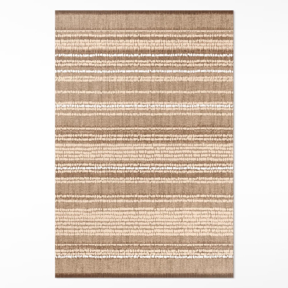 Pvc szőnyeg Barna szövetminta boho vintage stílusban