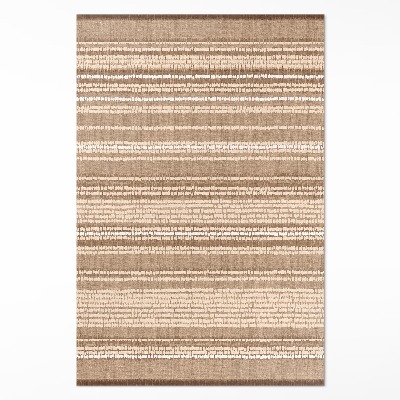 Pvc szőnyeg Barna szövetminta boho vintage stílusban