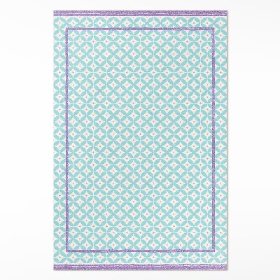 Pvc futószőnyeg Színes szövet utánzat keretek és körök