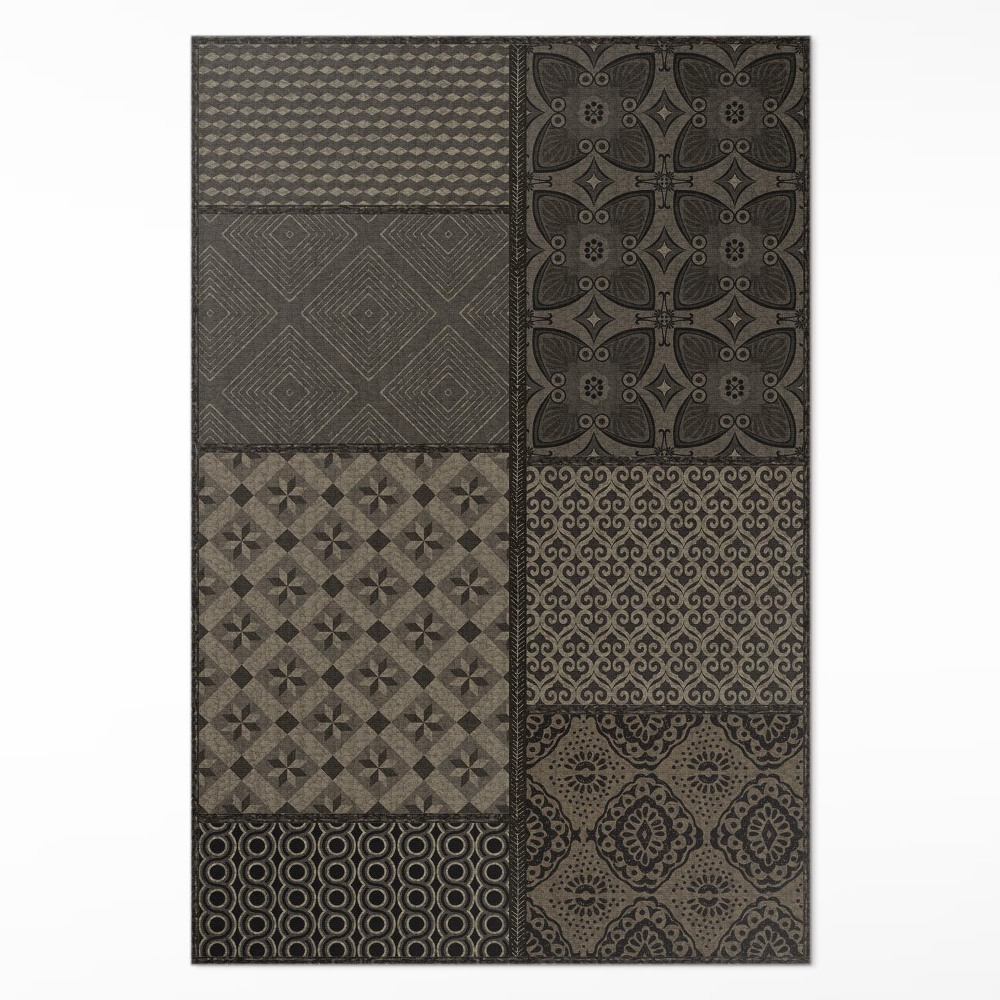 Pvc szőnyeg Többféle textilutánzatú minta keveréke