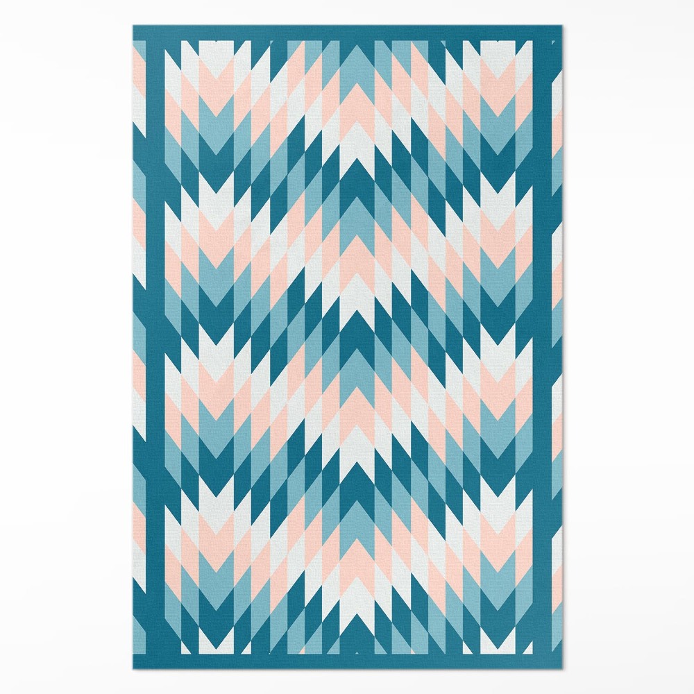 Műanyag szőnyeg Geometrikus halszálkás modern design