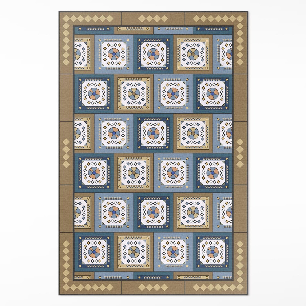 Műanyag szőnyeg Geometrikus rombuszminta retro stílusban