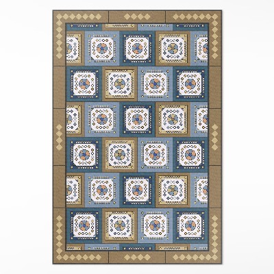 Műanyag szőnyeg Geometrikus rombuszminta retro stílusban