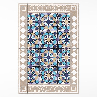 Pvc futószőnyeg Rhomba kocka kopott csempe