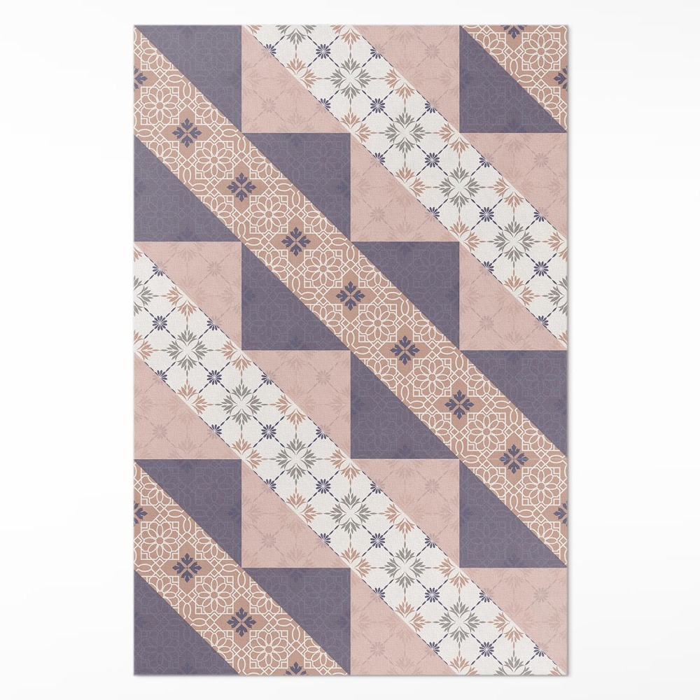 Műanyag szőnyeg modernista pasztell csíkok dekoratív