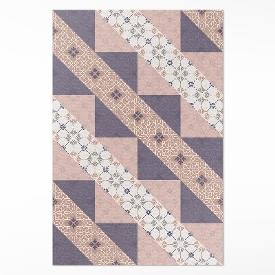 Műanyag szőnyeg modernista pasztell csíkok dekoratív