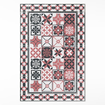 Műanyag szőnyeg Háromszínű geometriai dekorációs csempék