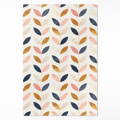 Pvc futószőnyeg Finom levelek akvarell boho stílusban