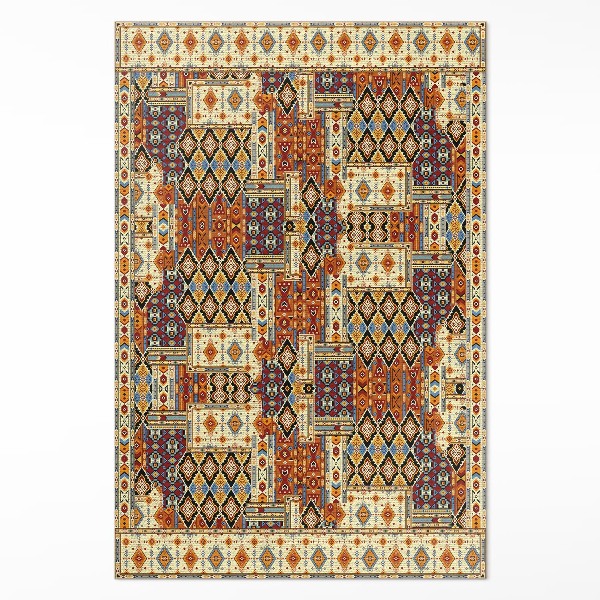 Pvc szőnyeg Geometrikus patchwork boho vintage