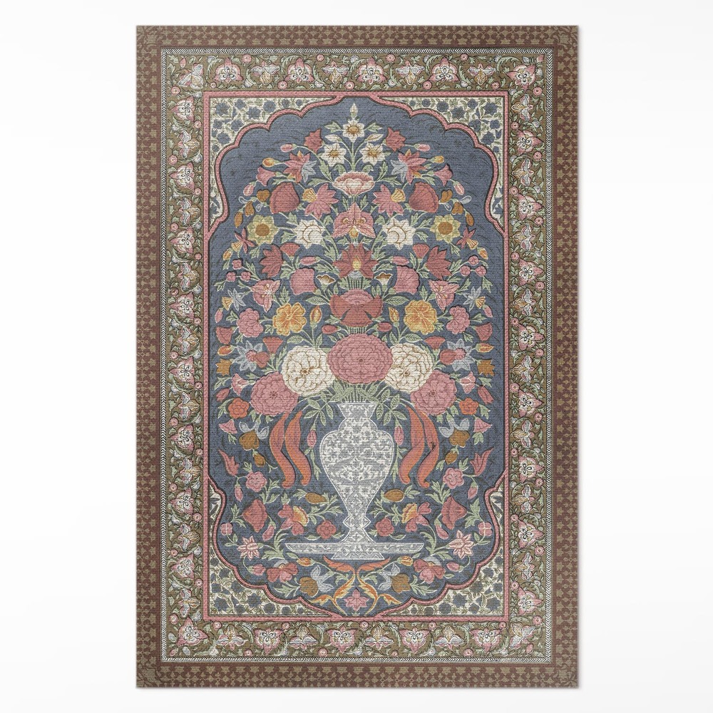 Mosható futószőnyeg Virágcsokor vintage utánzat szövet