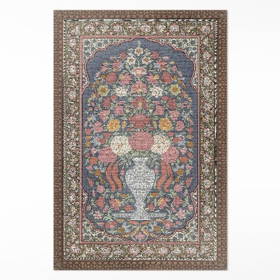 Mosható futószőnyeg Virágcsokor vintage utánzat szövet