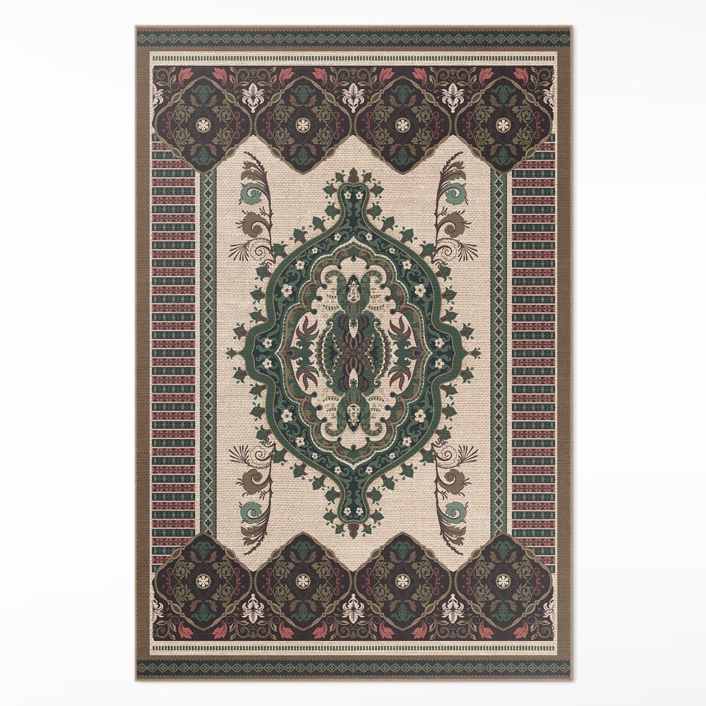 Műanyag szőnyeg Színes geometrikus zöld